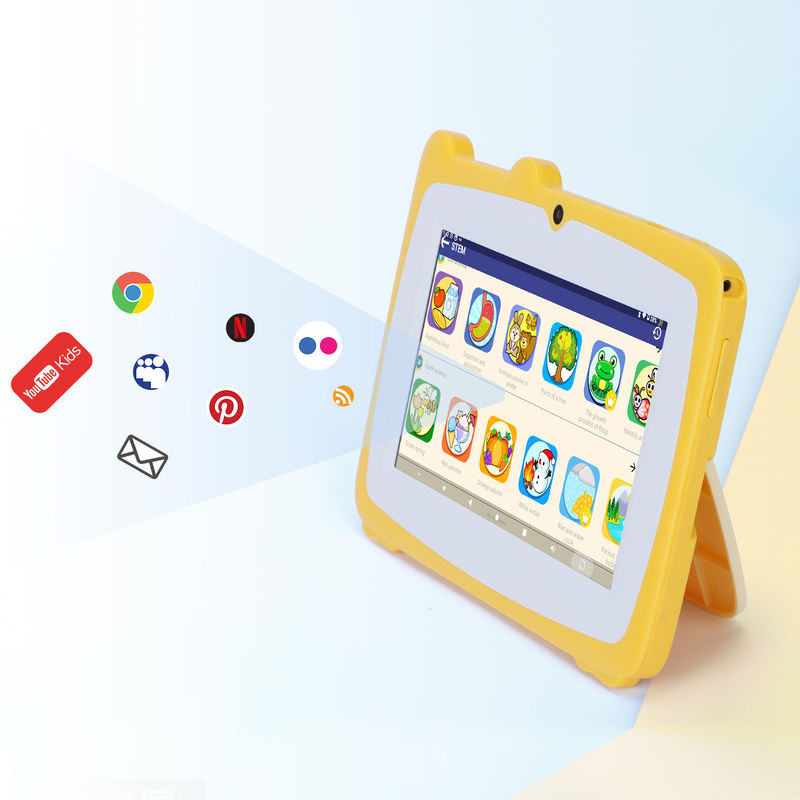 C Idea 7 Inch Çocuk Dokunmatik Ekran Tabletler Çift Kamera Yüksek Tanım Ekranı 2+32G Sarı