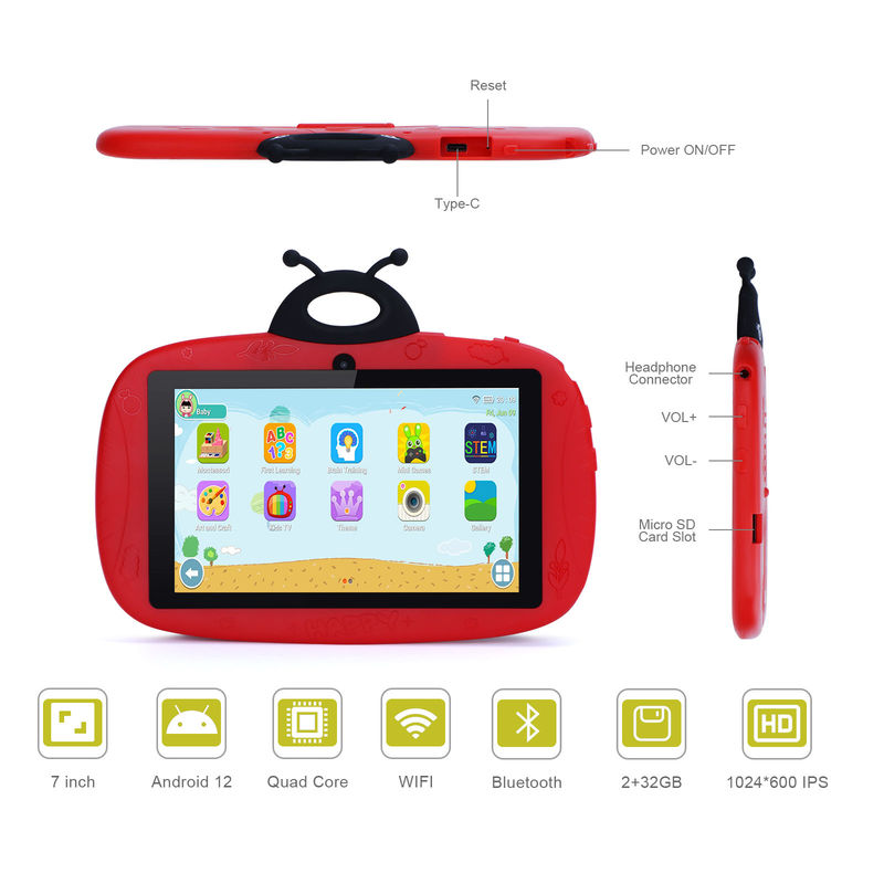C fikir Android 12 Kids tablet Genişlet 512GB Çift Kamera 7 Inch tablet PC CM77