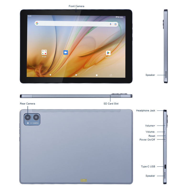 C Idea Öğrenciler İçin Eğitim Tableti Android 12 Tablet 10 Inch With Google Play 64GB ROM 3GB RAM 128GB