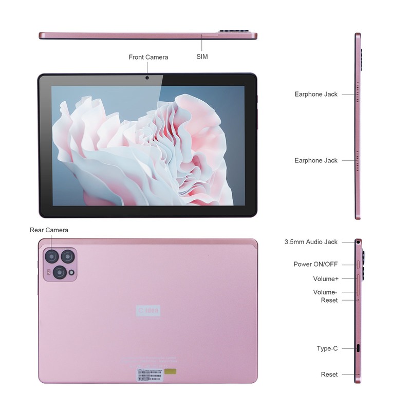 C fikir 8GB RAM 10 Inch Tablet PC 256GB ROM TF 256GB Genişletilebilir 1280×800 IPS Ekran 10000mAh Pil CM 8000plus