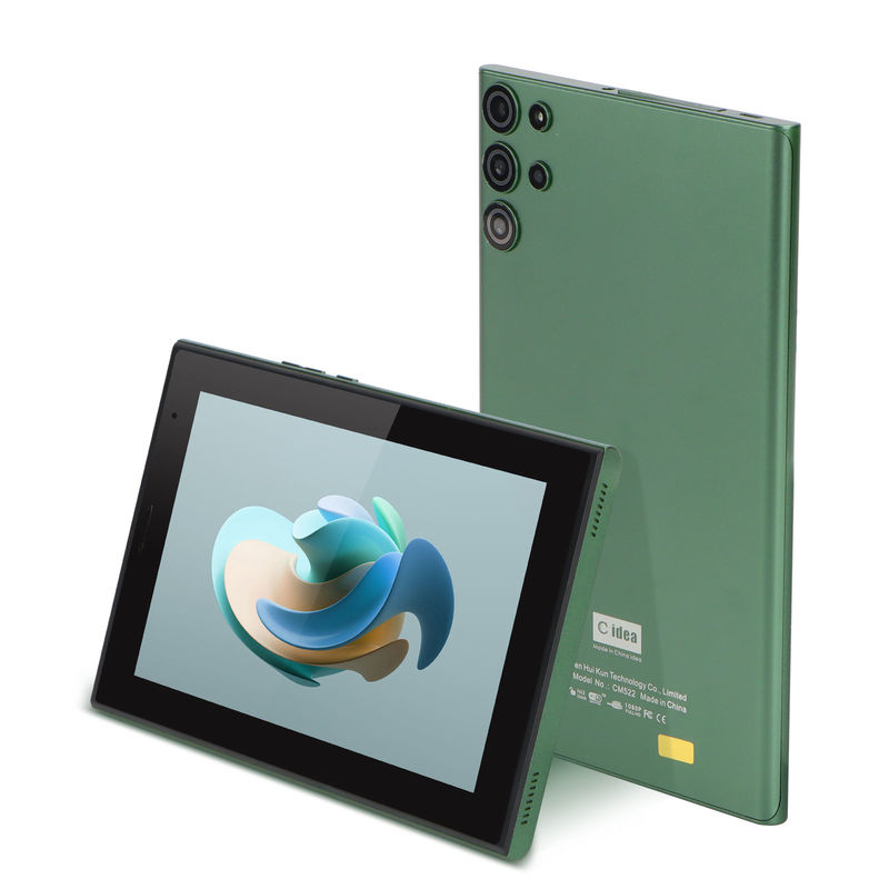 C fikri 7 inçlik Wifi Tablet Case ile 6+128GB Depolama Dört çekirdekli işlemci 600x1024 HD IPS dokunmatik ekran CM522 Yeşil