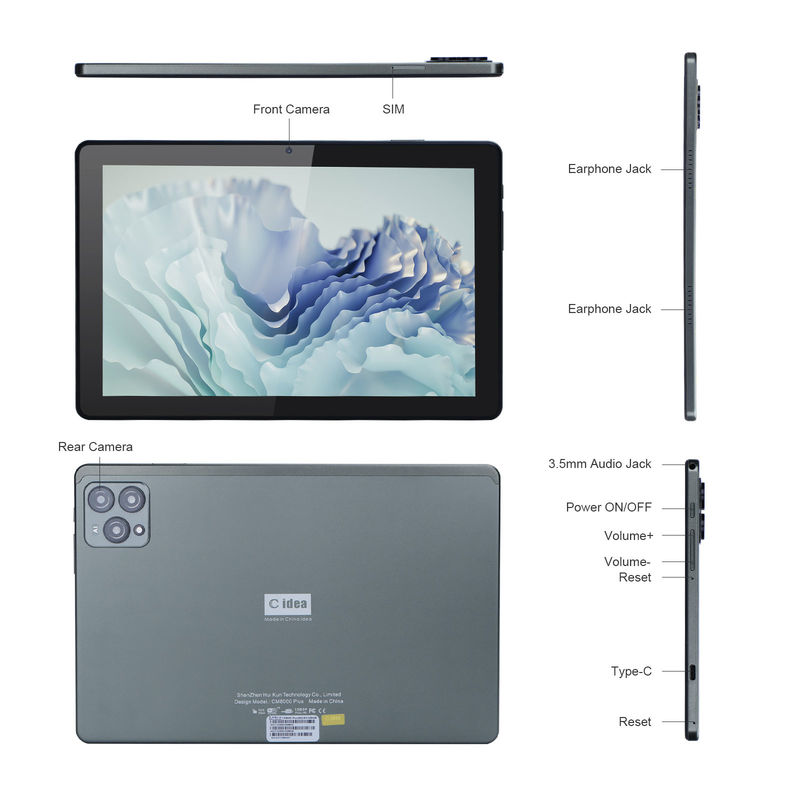 C fikir 10 Akıllı Tablet PC Güçlü İşlemci Uzun Pil Süresi Yüksek Kaliteli Görüntüler CM8000plus