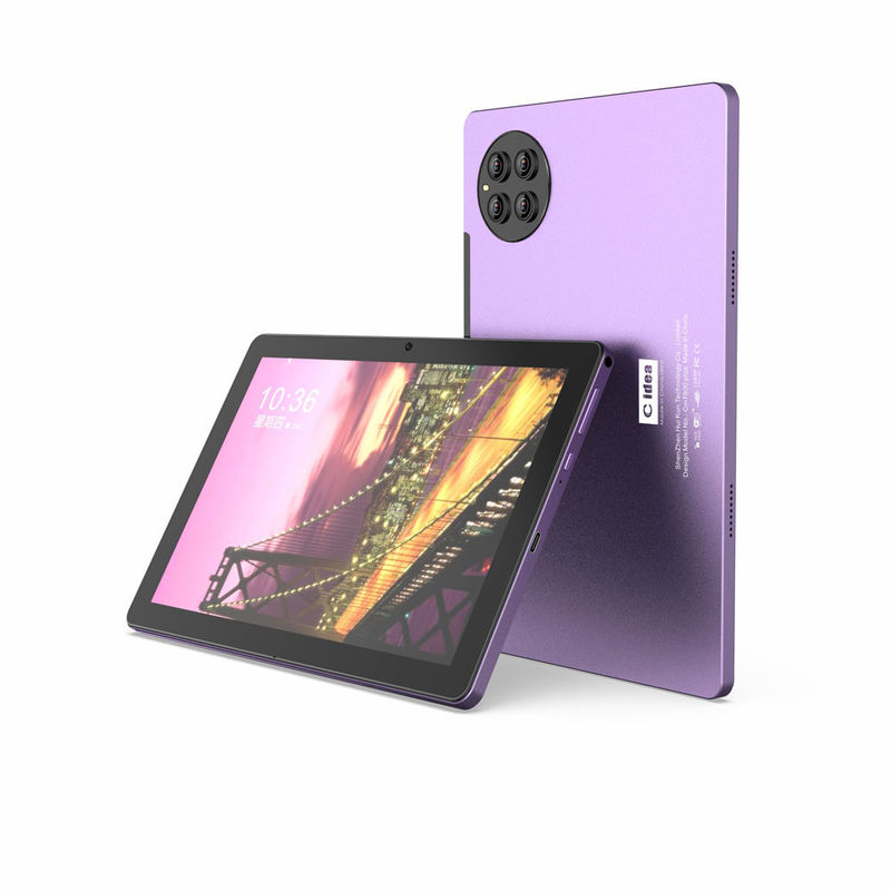 C fikir 10 Inch Tablet PC 8 Core CPU 8GB RAM 512GB Depolama Çift Kamera Mor Yetişkinler Klavye ile Tablet CM7800