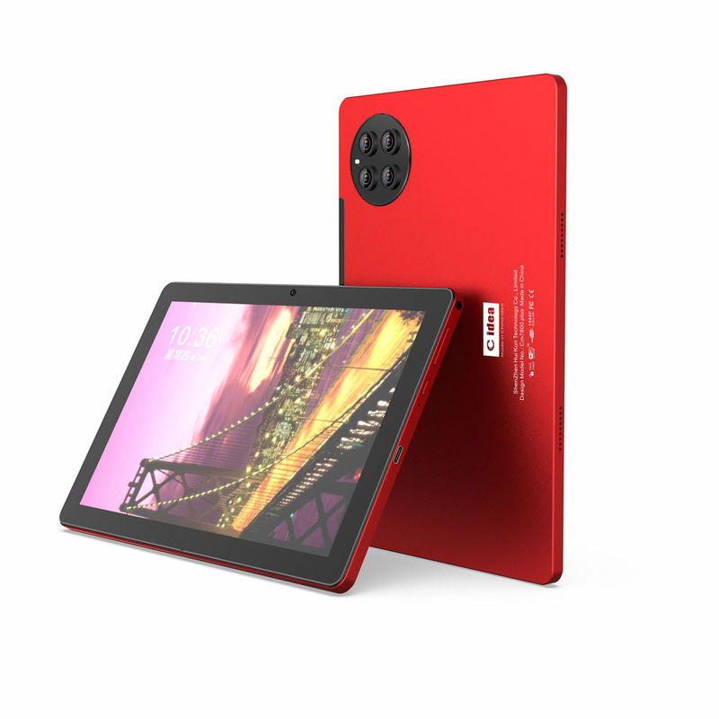 C fikir Android Tabletler Kırmızı 10 Inç Çift Kamera 512GB Büyük Depolama Desteği Sim Kart Klavye CM7800 ile Tablet