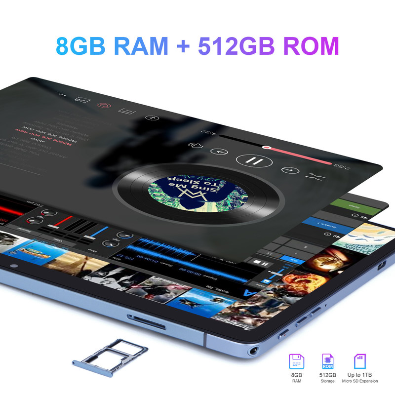 C fikir SIM Destek Uzun Süren 512GB Depolama 10 Inç Tablet PC Okul için CM8500