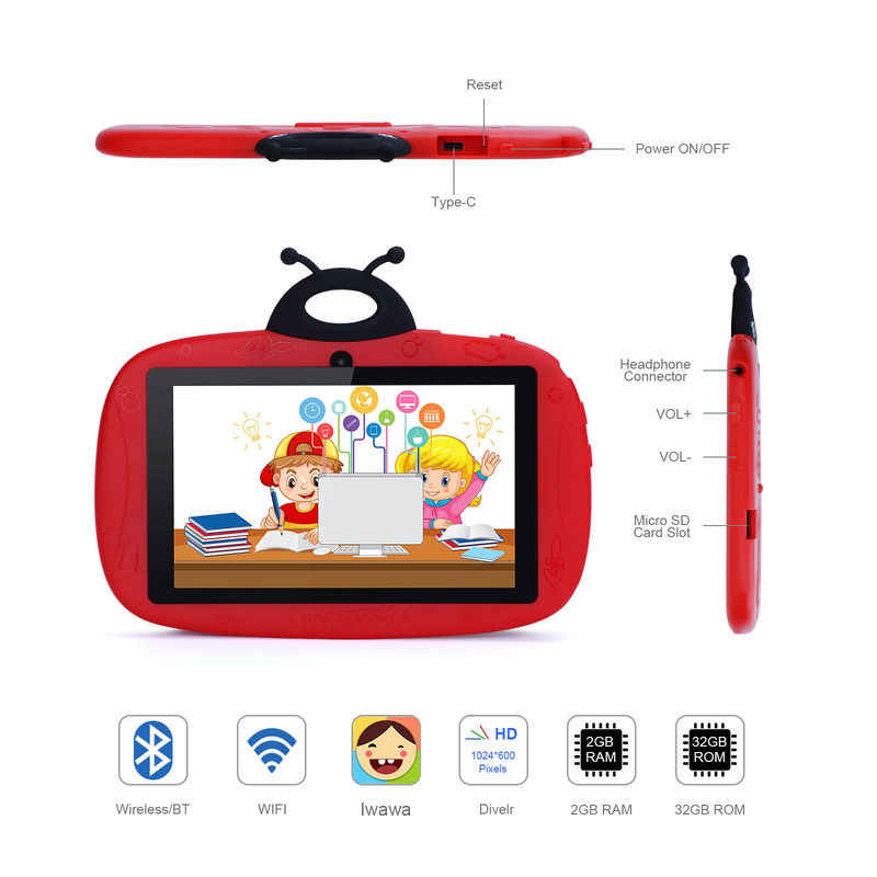 C Idea WiFi Tablet For Kids 7 Inch Smart Tablet PC For Toddler Learning With Case CM76 Çocuklar için 7 inç akıllı tablet bilgisayar