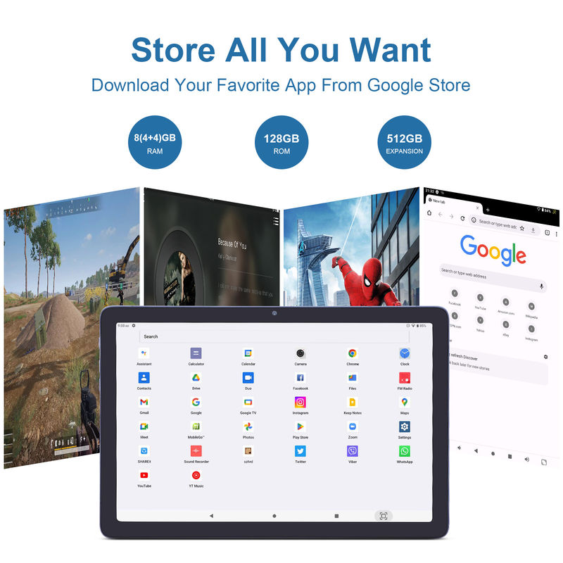 C fikir 10.1 inç Android 12 Tablet 8GB RAM 128GB ROM Model CM1200