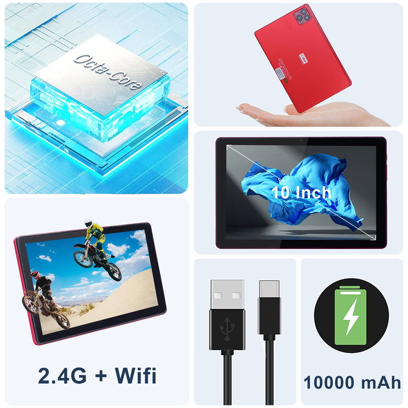 C fikir 10 inç Android 12 Tablet 8GB RAM 256GB ROM Model CM8000PLUS Kırmızı