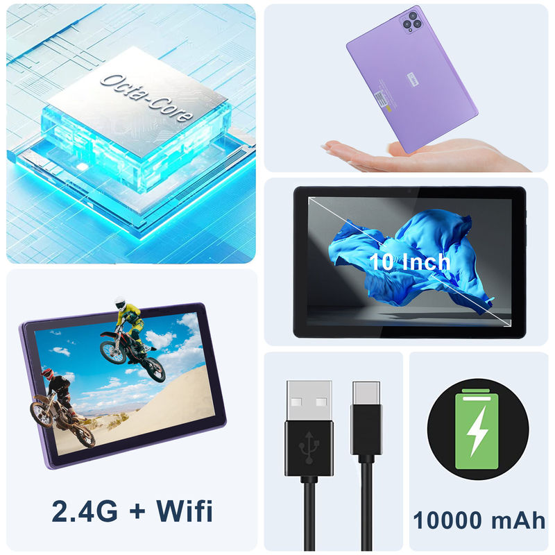 C fikir 10 inç Android 12 Tablet 8GB RAM 256GB ROM Model CM8000PLUS Mor