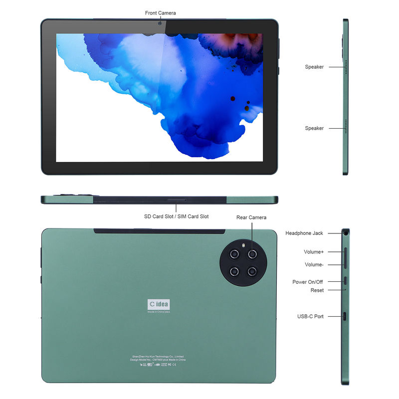 C fikir 9.7 inç Android 12 Tablet 8GB RAM 512GB ROM Model CM7800 Yeşil