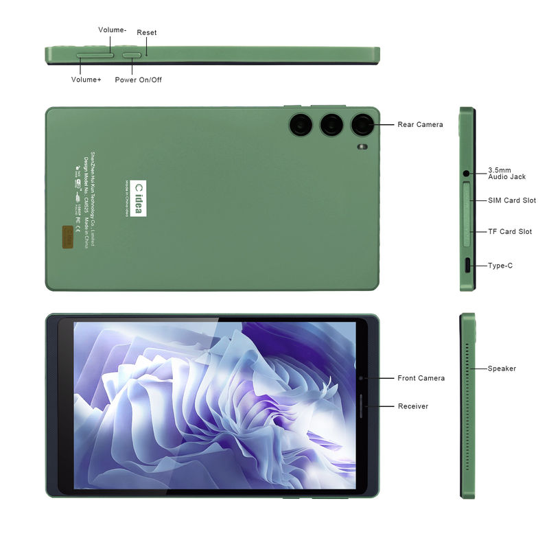 C Idea 7 Inch Touch Screen Tablet SIM ile Öğrenciler için CM525 Yeşil