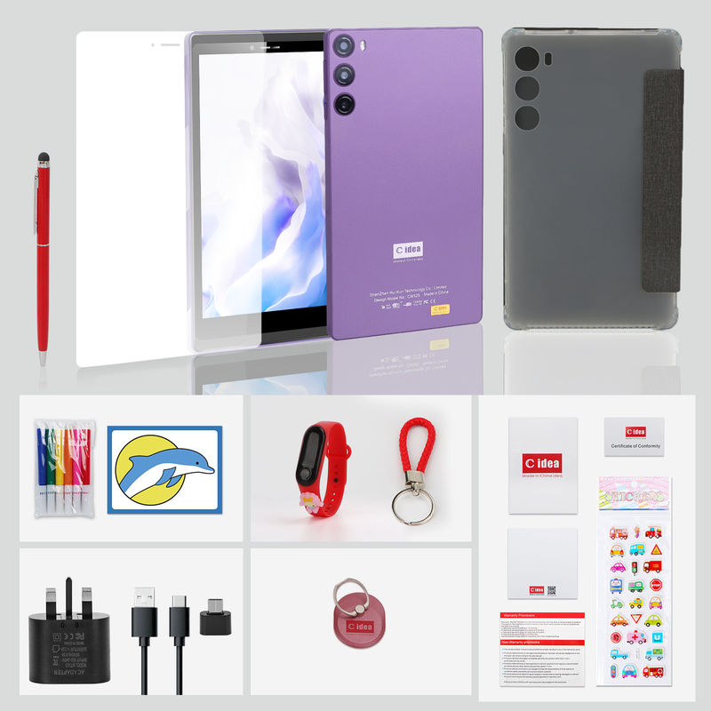 C fikir 7 inç 6+128GB 6000mAh Android Tablet PC SIM ile Öğrenciler için CM525 Mor
