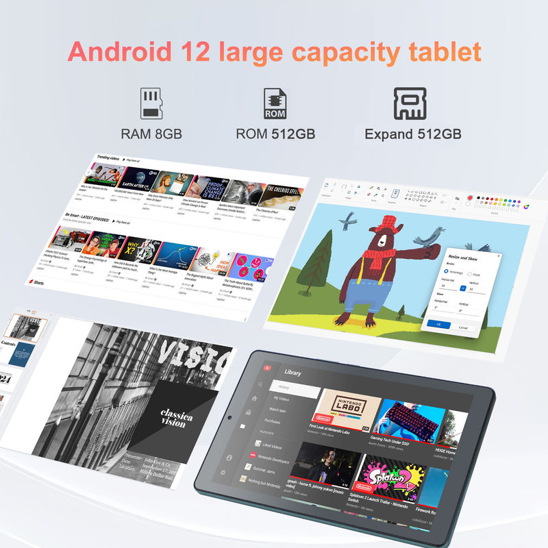 C fikir 9 inçlik Android 12 Tablet 8GB RAM 512GB ROM 5MP + 8MP SIM ile çift kamera WIFI Tablet CM915 (Yeşil)