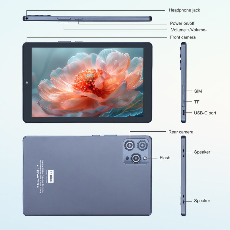 C fikir 9 inçlik Android 12 Tablet 8GB RAM 512GB ROM 5MP + 8MP Çift Kameralı WIFI Tablet SIM CM915 (Gri) ile