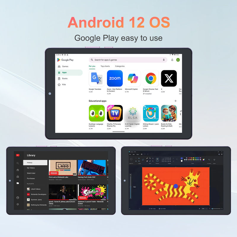 C fikir 9 inçlik Android 12 Tablet 8GB RAM 512GB ROM 5MP + 8MP Çift Kameralı WIFI Tablet SIM CM915 ile (Pinki)