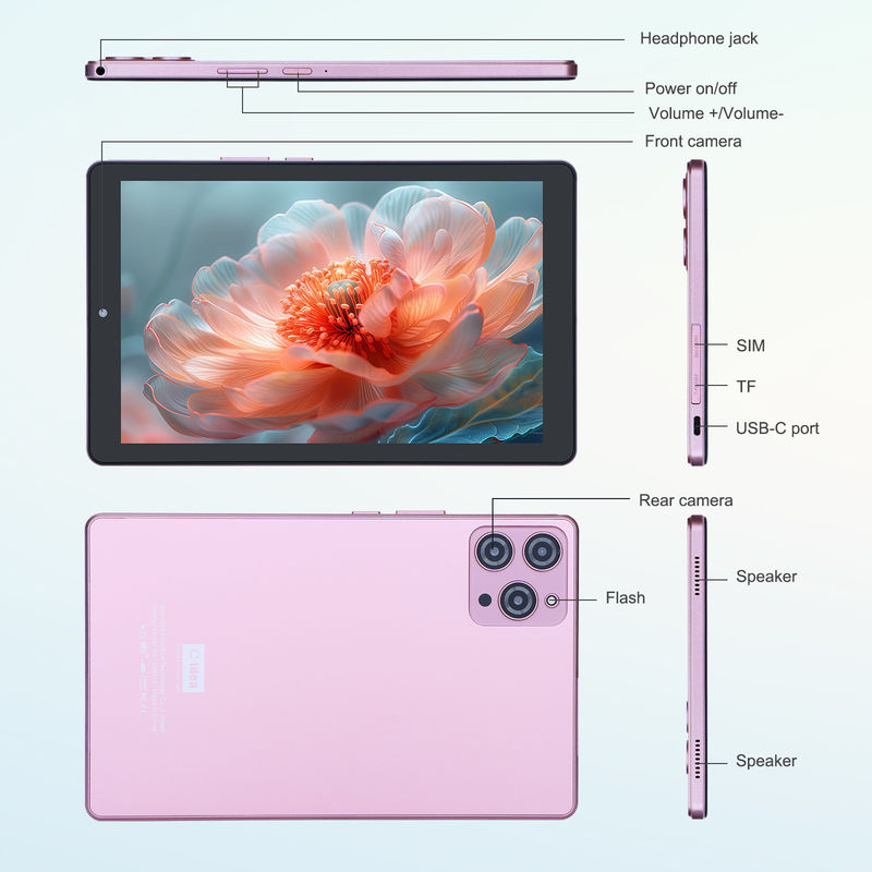 C fikir 9 inçlik Android 12 Tablet 8GB RAM 512GB ROM 5MP + 8MP Çift Kameralı WIFI Tablet SIM CM915 ile (Pinki)