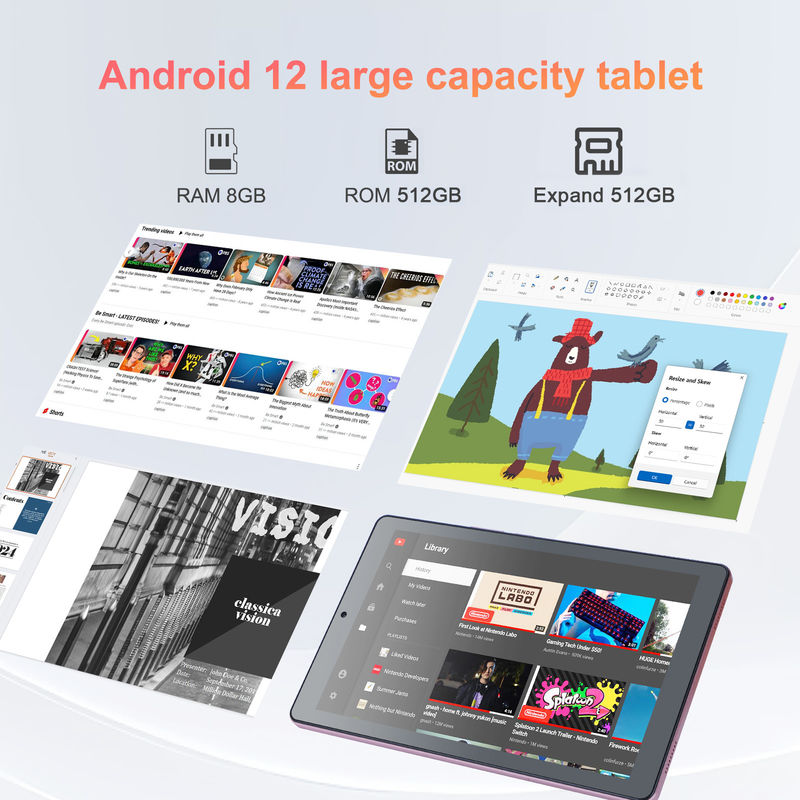 C fikir 9 inçlik Android 12 Tablet 8GB RAM 512GB ROM 5MP + 8MP Çift Kameralı WIFI Tablet SIM CM915 ile (Pinki)