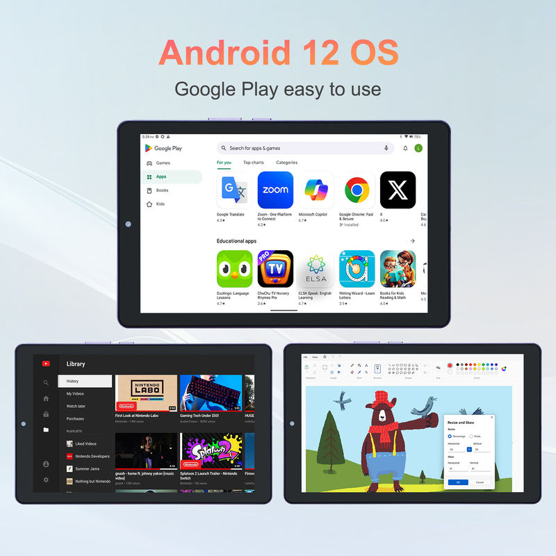C fikir 9 inçlik Android 12 Tablet 8GB RAM 512GB ROM 5MP + 8MP Çift Kameralı WIFI Tablet SIM CM915 (Purple) ile