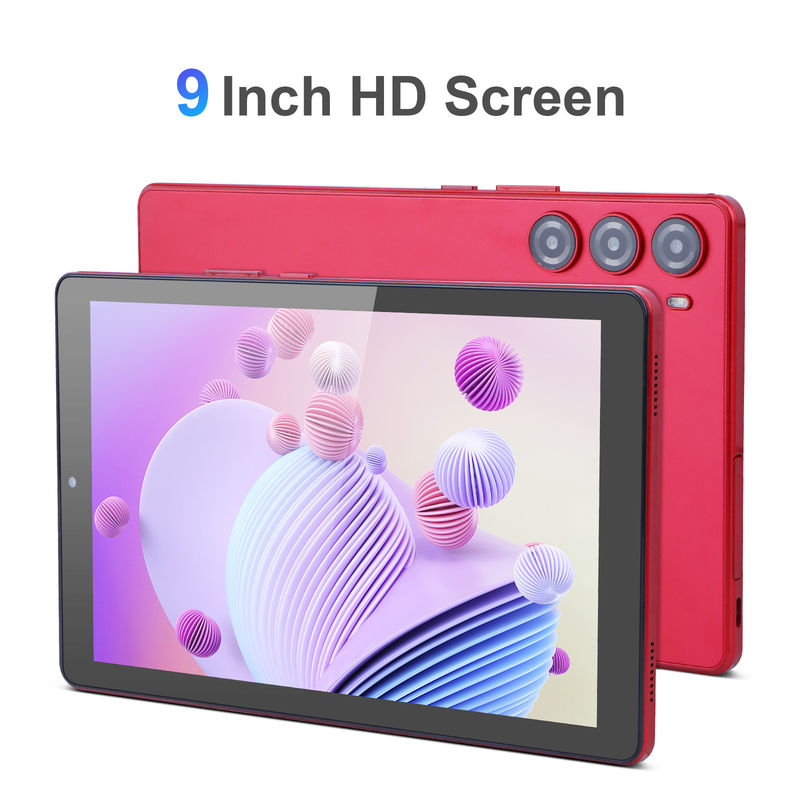 C fikir 9 Inch Tablet PC WIFI 2.4G/5G 800x1280 IPS Ekranı Android Tablet Telefon Çağrı Desteği Çift Kamera ile ((Kırmızı)