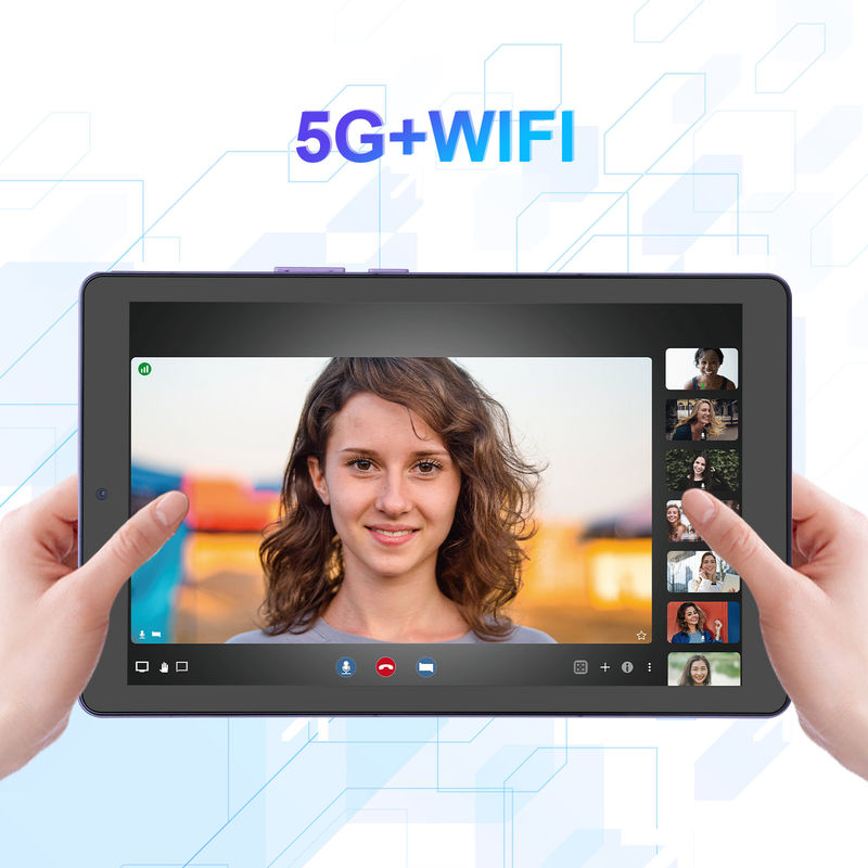 C fikir 9 Inch Tablet PC WIFI 2.4G/5G 800x1280 IPS Ekranı Android Tablet Telefon Çağrı Desteği Çift Kamera ile ((Purple)