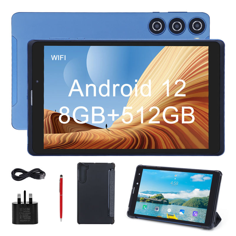 C fikir 8 inç Android Tablet PC Üretici Android 12 Quad Core 8GB + 512GB Depolama IPS HD Ekran CM835 ((mavi)