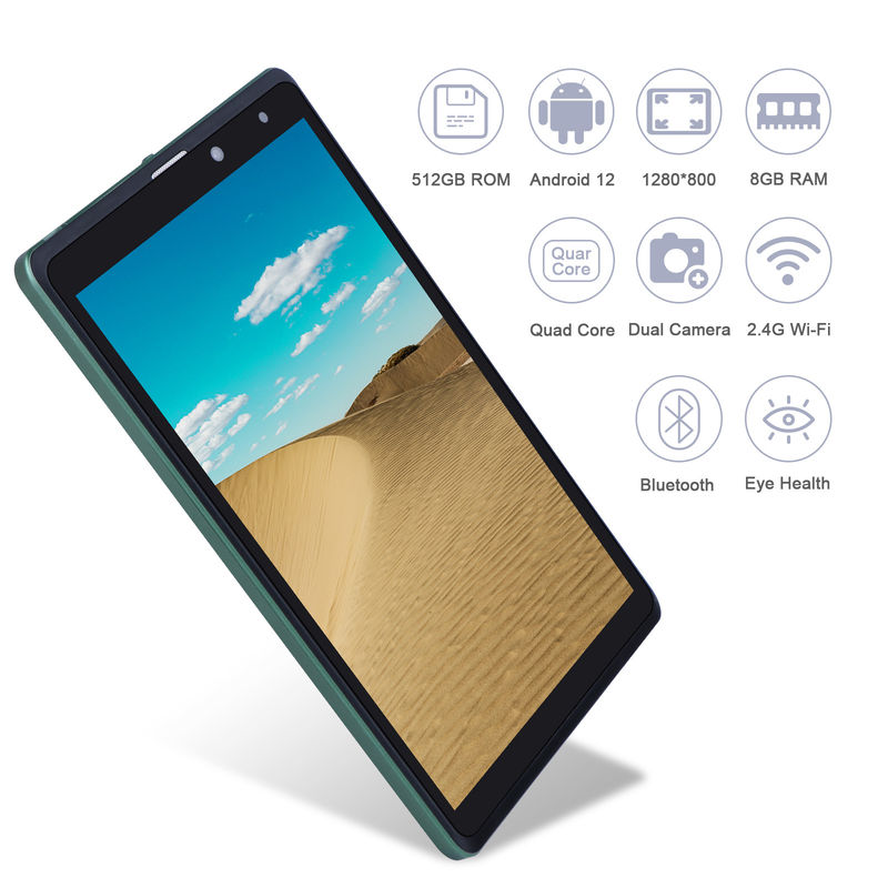 C fikir 8 inç Android Tablet PC Üretici Android 12 Quad Core 8GB + 512GB Depolama IPS HD Ekran CM835 ((yeşil)
