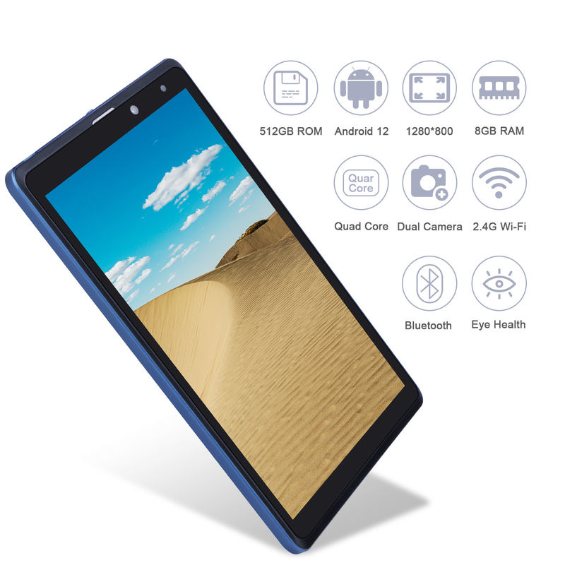 C fikir 8 inç Android Tablet PC Üretici Android 12 Quad Core 8GB + 512GB Depolama IPS HD Ekran CM835 ((mavi)