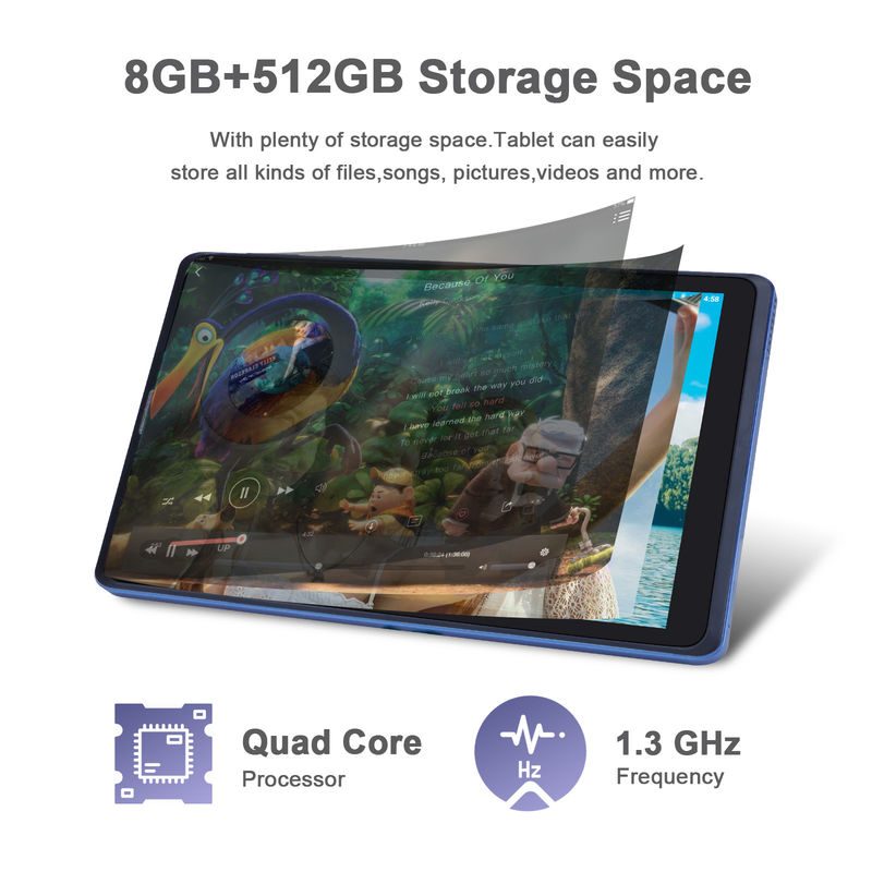 C fikir 8 inç Android Tablet PC Üretici Android 12 Quad Core 8GB + 512GB Depolama IPS HD Ekran CM835 ((mavi)