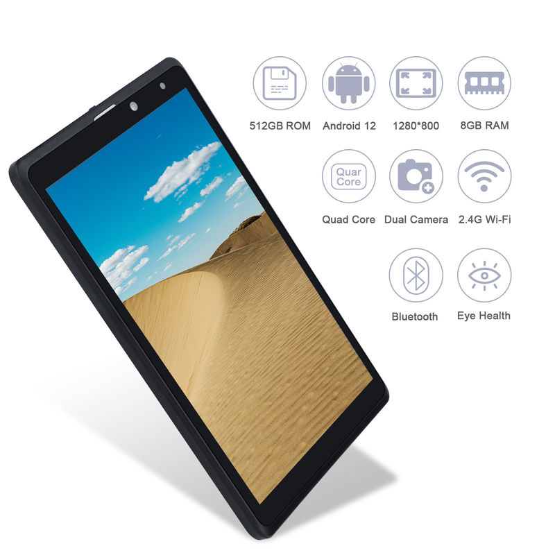 C fikir 8 inç Android Tablet PC Üretici Android 12 Quad Core 8GB + 512GB Depolama IPS HD Ekran CM835 ((siyah)