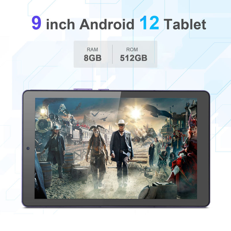 C fikir 9 Inch Tablet PC WIFI 2.4G/5G 800x1280 IPS Ekranı Android Tablet Telefon Çağrı Desteği Çift Kamera ile ((Purple)