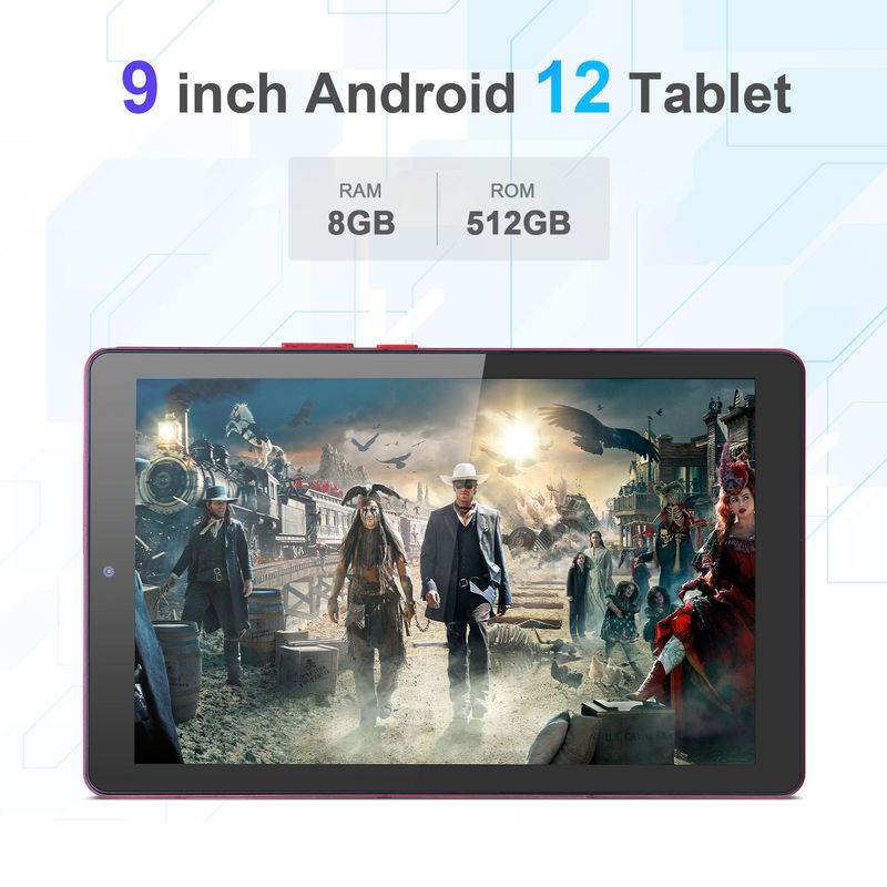 C fikir 9 Inch Tablet PC WIFI 2.4G/5G 800x1280 IPS Ekranı Android Tablet Telefon Çağrı Desteği Çift Kamera ile ((Kırmızı)