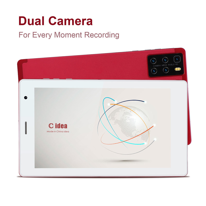 C fikir Taşınabilir ve Kolay Kullanımlı 7 Inç Dokunmatik Ekranlı Tablet Yüksek Çözünürlüklü Ekran CM520 (kırmızı)