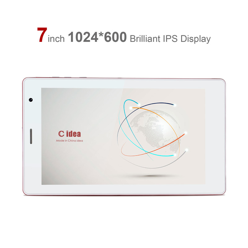 C fikir Taşınabilir ve Kolay Kullanımlı 7 Inç Dokunmatik Ekranlı Tablet Yüksek Çözünürlüklü Ekran CM520 (kırmızı)