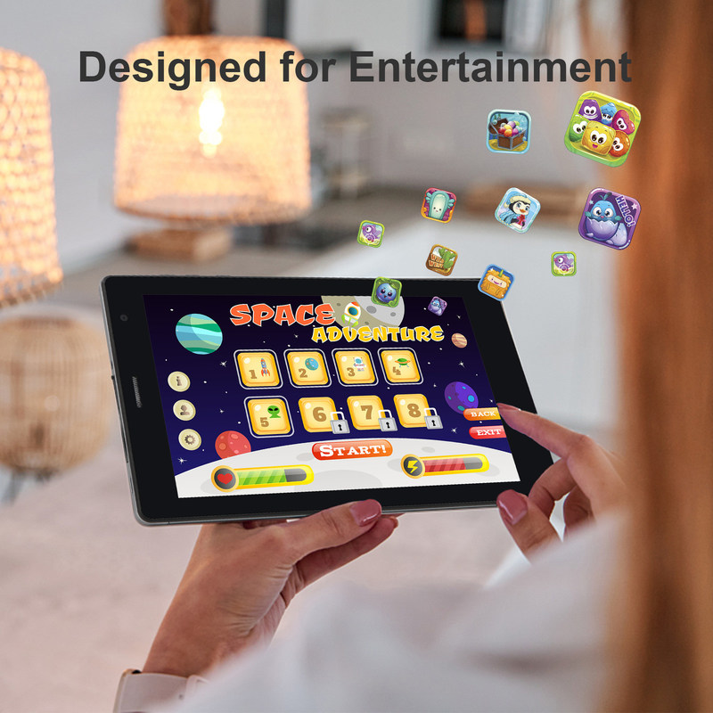 C fikir Taşınabilir ve Kolay Kullanımlı 7 Inç Dokunmatik Ekranlı Tablet Yüksek Çözünürlüklü Ekran CM520 (kırmızı)