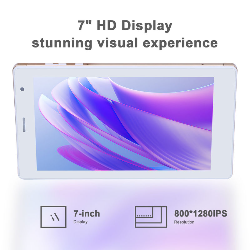 C fikir 7 Inç Android Akıllı Tablet 8+512GB Dört çekirdekli WiFi Tablet HD Dokunmatik Ekran CM513 ((Altın)