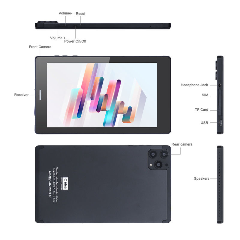 C fikir 7 Inç Android Akıllı Tablet 8+512GB Dört çekirdekli WiFi Tablet HD Dokunmatik Ekran CM513 ((Siyah)