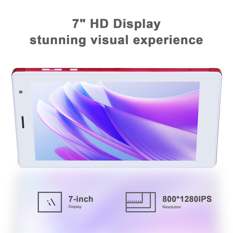C fikir 7 Inç Android Akıllı Tablet 8+512GB Dört çekirdekli WiFi Tablet HD Dokunmatik Ekran CM513 ((Kırmızı)