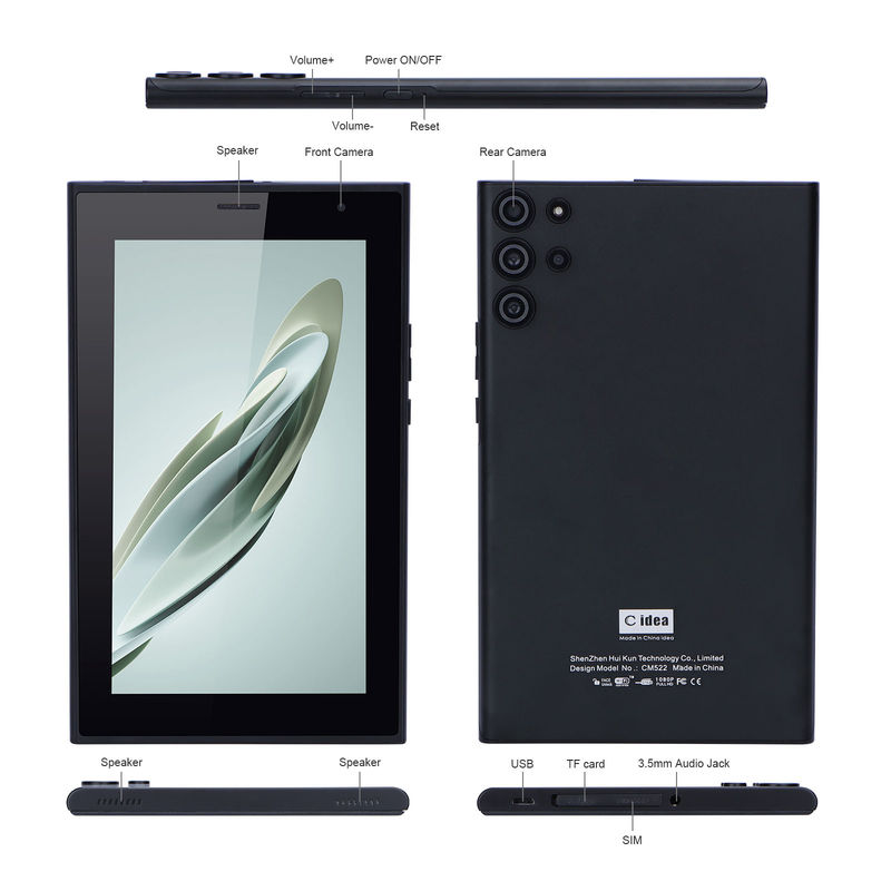 C fikir Portatif 7 Inç Ekranlı Tablet Mavi Işık Ekranlı WiFi 32GB+32GB Genişletilmiş Çift Kamera Hediye CM522 Siyah