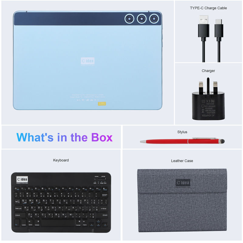 C fikir FHD Ekran 8GB RAM 512GB 10 Inch Tablet PC Keyboard ile Yetişkin Gençler için CM8500