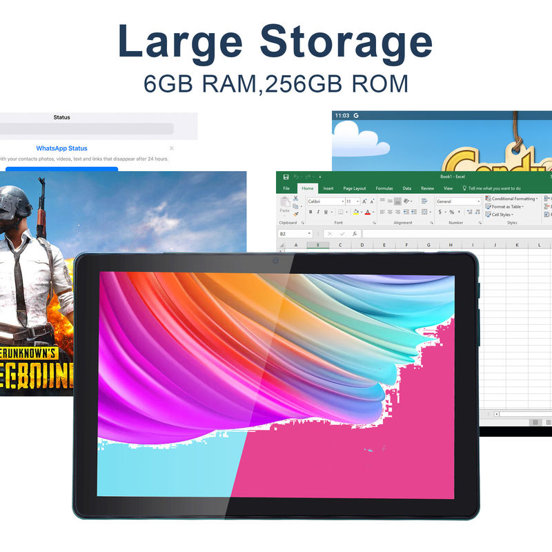 C fikir 256ROM 10 Inch Tablet PC Çift 5MP + 8MP Kamera Klavye Kutusu CM7000 Mavi