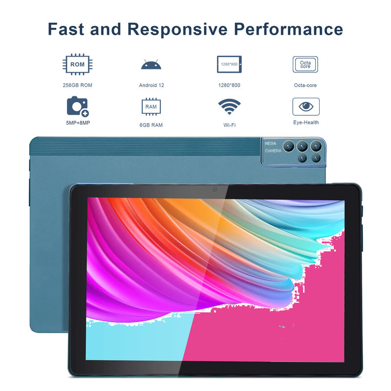 C fikir 256ROM 10 Inch Tablet PC Çift 5MP + 8MP Kamera Klavye Kutusu CM7000 Mavi