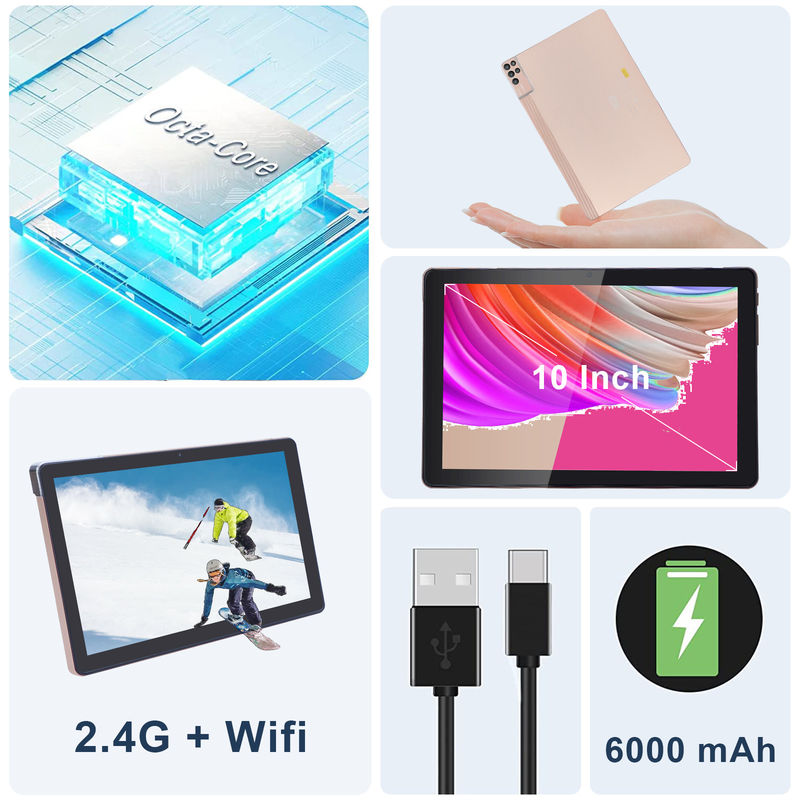 C Idea 10 Inch Tablet PC Android 12 Tablet 6GB RAM 256GB ROM 6000mAh Pil IPS HD Dokunmatik Ekran CM7000PLUS