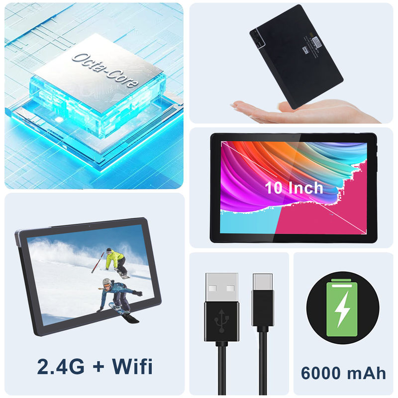C fikir 800x1280 IPS 10 Inch Tablet PC 256GB ROM Dual Core Dual 5MP+8MP Kamera HD IPS Ekranı CM7000 Siyah