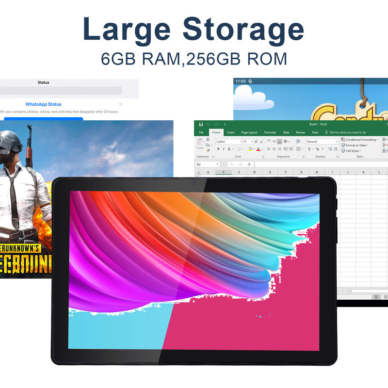 C fikir 800x1280 IPS 10 Inch Tablet PC 256GB ROM Dual Core Dual 5MP+8MP Kamera HD IPS Ekranı CM7000 Siyah