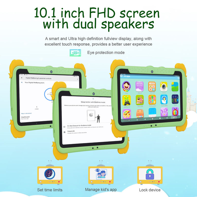 C fikir 10.1 inç Çocuk Tablet PC ile Kasa Göz Koruması ips HD Ekran Ön Kurulum IWAWA P1150