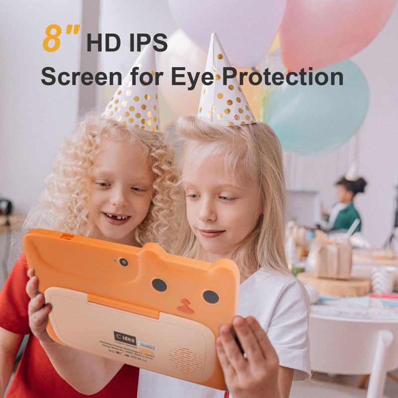 C fikir 7 Inch Tablet Kidspad 4GB RAM + 64GB ROM ile HD IPS Güvenlik Bebeğin Göz Koruması CM80 Portakal