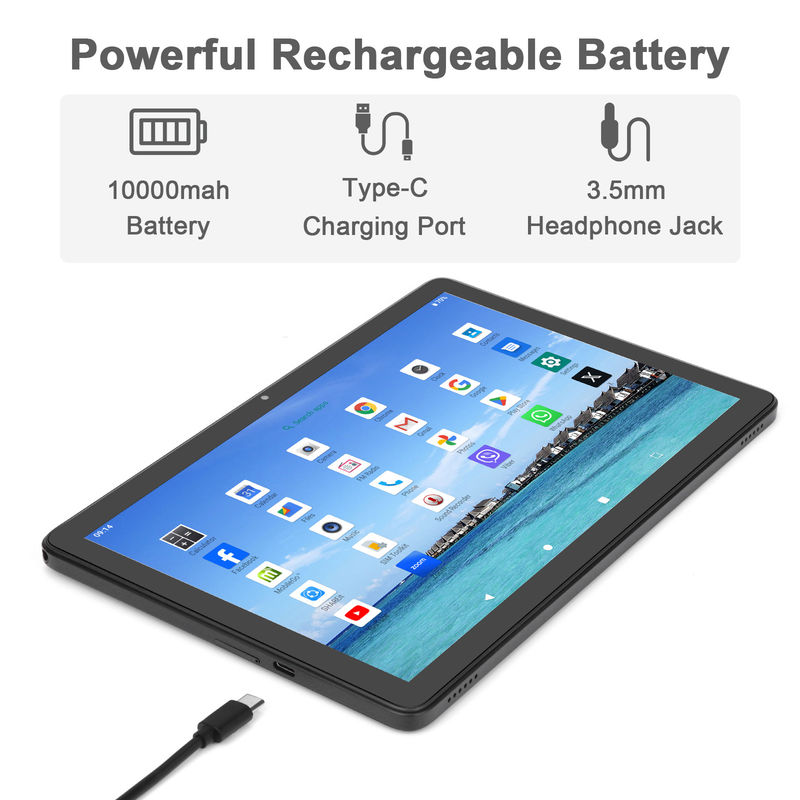 C Fikir 512GB Depolama 5G Wi-Fi Çukur Ekranı 10.1 Inch Tablet For School CM8800plus SIM ile