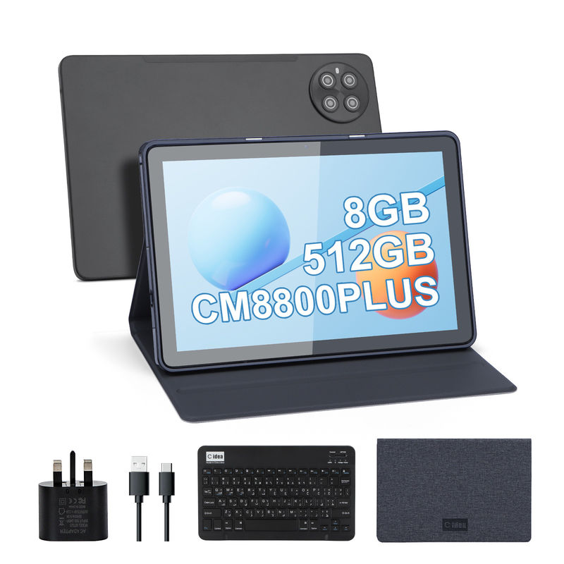 C Fikir 512GB Depolama 5G Wi-Fi Çukur Ekranı 10.1 Inch Tablet For School CM8800plus SIM ile