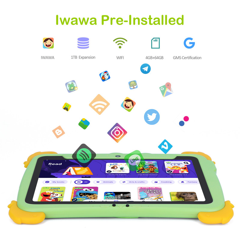 C fikir 10.1 inç Çocuklar Tablet PC Case Göz Koruması ile IPS Eğitim için HD Ekran Öğrenme P1100