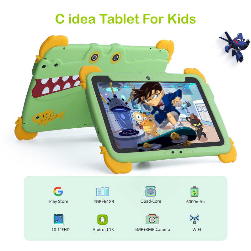 C fikir 10.1 inç Çocuklar Tablet PC Case Göz Koruması ile IPS Eğitim için HD Ekran Öğrenme P1100